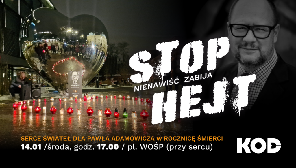 14.01 |  Serce świateł dla Pawła Adamowicza