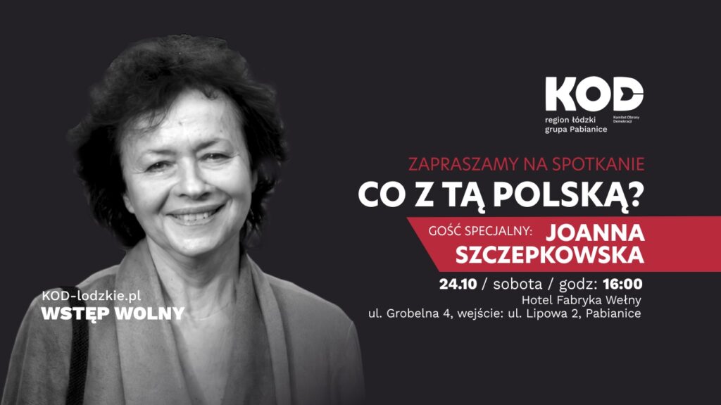 Zaproszenie na spotkanie z Joanną Szczepkowską / Pabianice